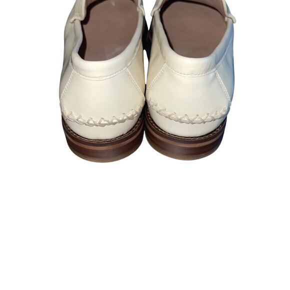 Cole Haan Womens Lana Lux Tassel Square Toe Flat Loafers Size 7.5 B Ivory Casual - Picture 7 of 10